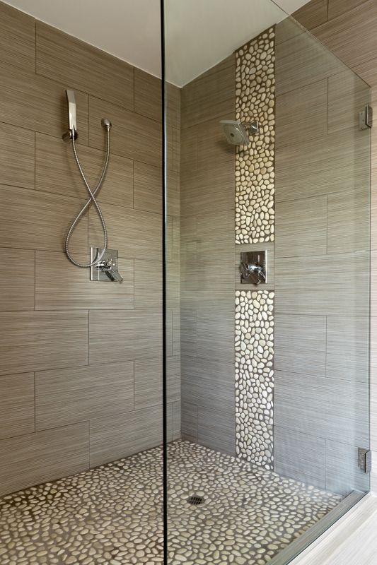 Elegant Shower with Accent Tiles